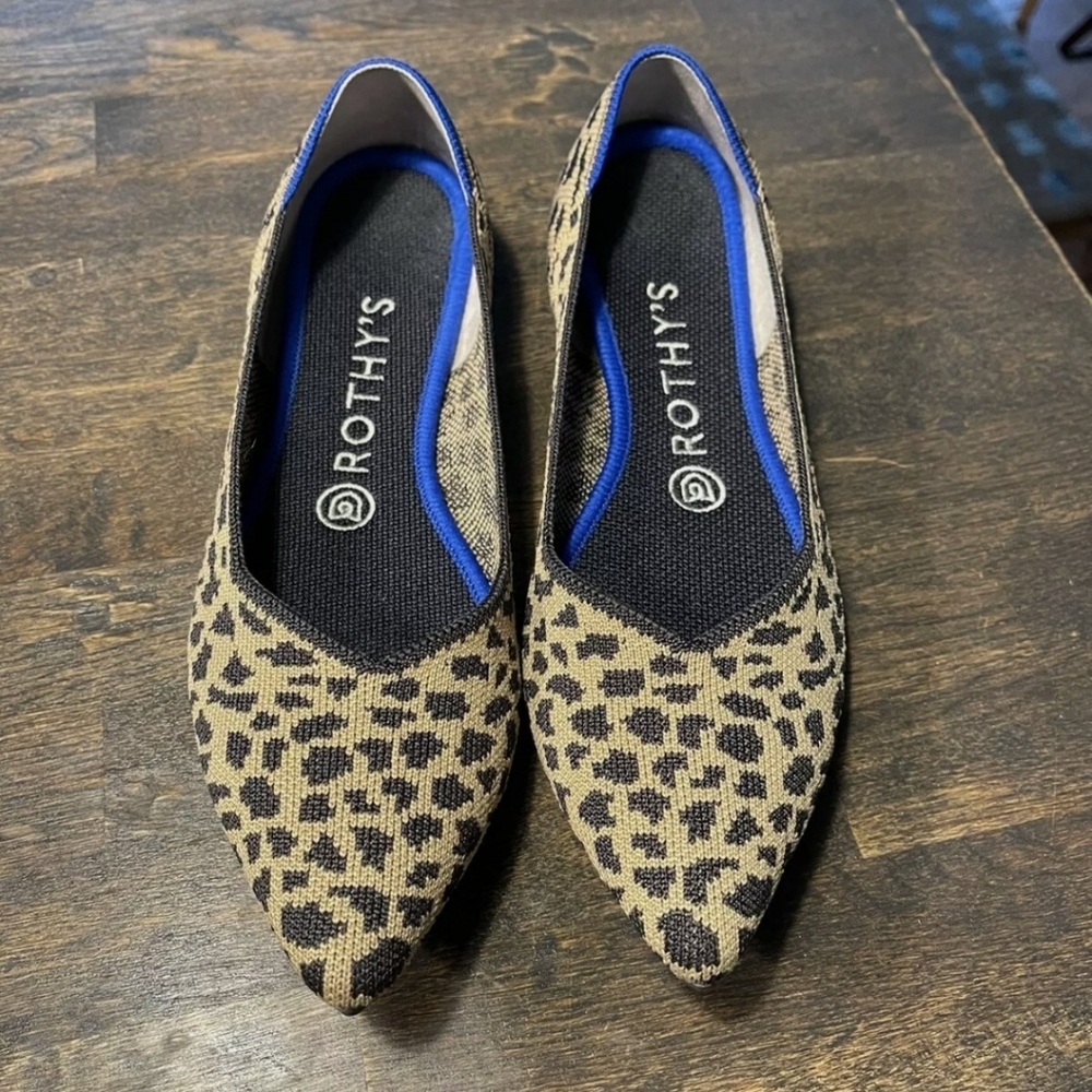 Rothy’s Pointed Flats leopard print